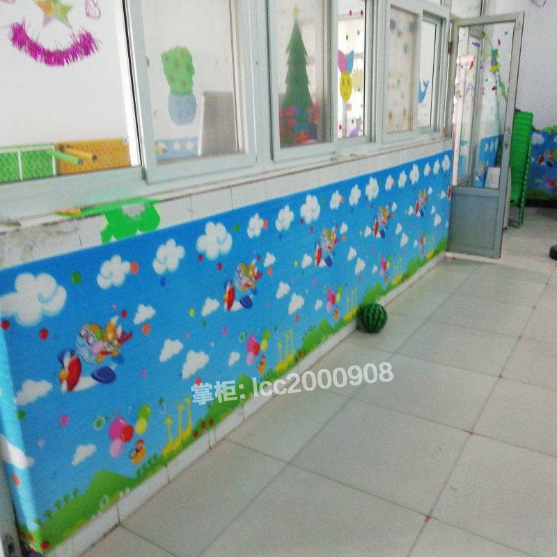 儿童幼儿园防撞墙贴床边墙围防撞墙垫软包防磕碰海绵软体安全泡沫