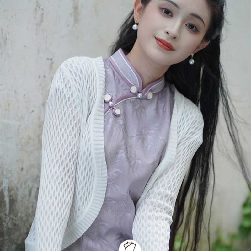花开栀夏   文艺复古百搭短款针织开衫防晒上衣配裙子小外套