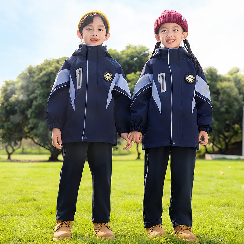 三五年级班服小学生校服套装长袖幼儿园服儿童冲锋衣防寒保暖棉衣