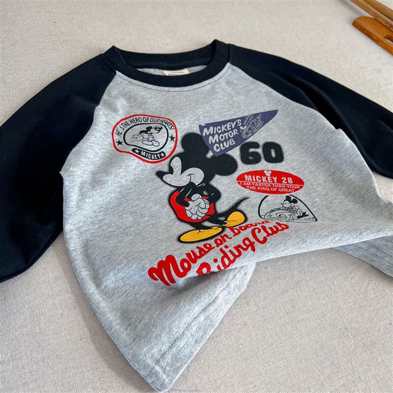 童装男童长袖T恤2025春款儿童t潮刷毛韩版宽松薄款上衣春冬打底衫