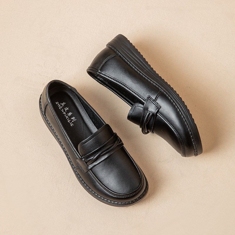 真皮老太太单鞋软底舒适不累脚老年妇女单鞋无鞋带皮鞋老妈豆豆鞋,女鞋,乐福鞋（豆豆鞋）,淘宝优惠券,粉丝福利购,淘宝优惠卷