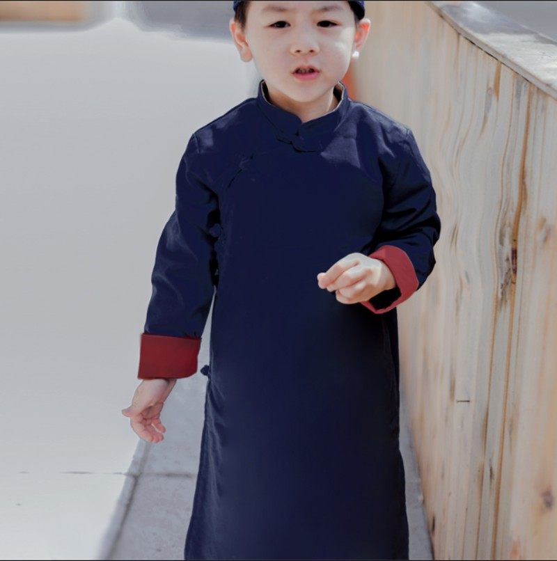 男童唐装中国风冬新年装儿童加厚汉服棉袄长袍女童抓周拜年服宝宝