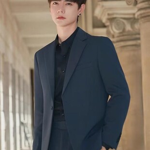 结婚礼服外套商务正装 休闲垫肩西装 修身 男生韩版 面试小西服潮 套装