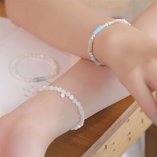 【月光曲】新中式国风寿山石串珠叠戴手链女轻奢小众精致闺蜜手饰