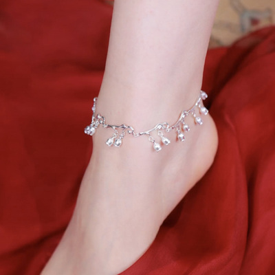 新款铃兰花脚链加长版轻奢配饰女