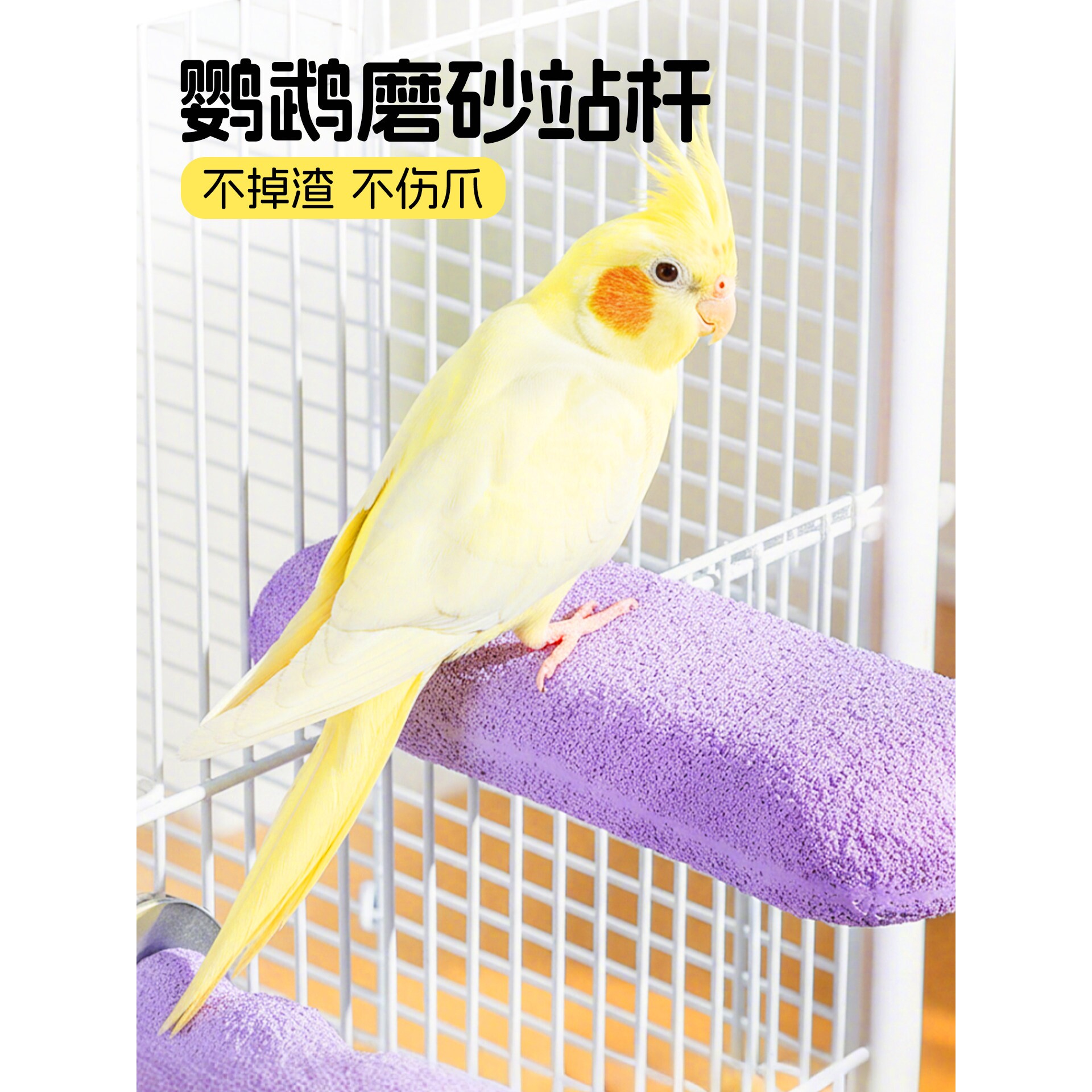 鹦鹉雪糕站台休息磨爪磨牙棒玄凤小太阳和尚磨指甲磨嘴磨砂站杆