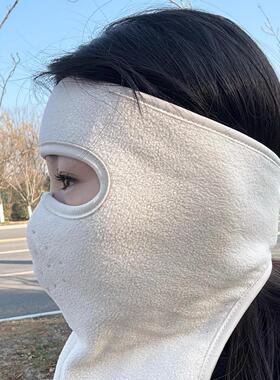 骑行面罩防寒德绒保暖加厚防冻口罩冬天骑电动车可戴头盔护脸面罩