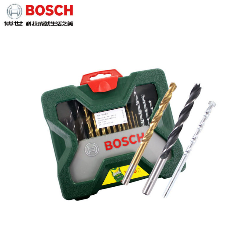 博世（BOSCH）30支混合套装含镀钛麻花钻头冲击钻头木工钻头石工