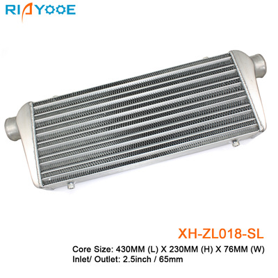汽车中冷器通用430x230x76-65MM铝制管式进气涡轮增压散热器改装