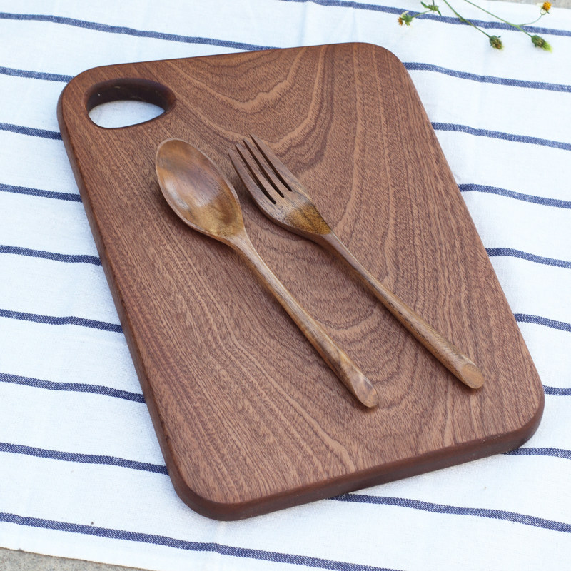 乌檀木切菜板实木砧板切水果面包板创意整木无漆案板迷你家用托盘