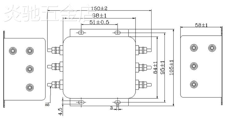 新款三相三线380V交流电源滤波器伺服变频器抗干扰CW12B-60A-S包 电子元器件市场 滤波器 原图主图