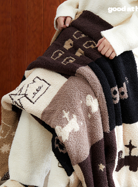 美好商店at home{林间小屋}午睡盖毯小毛毯半边绒不静电厚实软糯