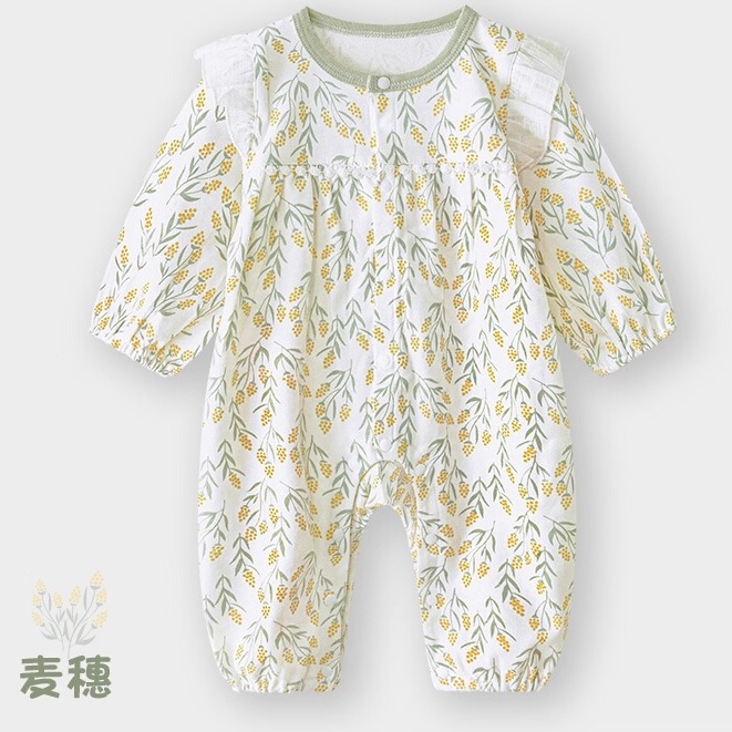 全棉纯棉全棉纯棉宝宝秋装衣服春秋款外出服男女童婴儿连体衣纯棉