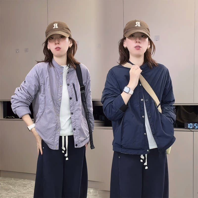 2026秋冬季新款欧货双面穿时尚棉服女减龄圆领轻薄宽松显瘦外套潮
