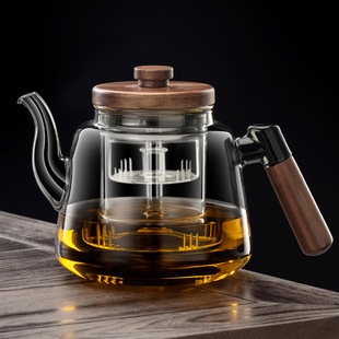 围炉煮茶壶2026新款电陶炉专用玻璃单壶耐高温烧茶壶电热蒸茶一体