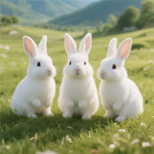 比利时兔子活物大型肉兔苗幼崽可繁殖种兔活体白兔花兔黑兔月月兔