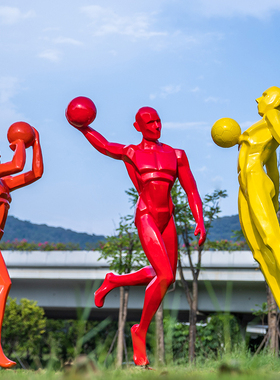 极速户外抽象跑步运动人物玻璃钢雕塑体育馆园林景U观楼盘学校装