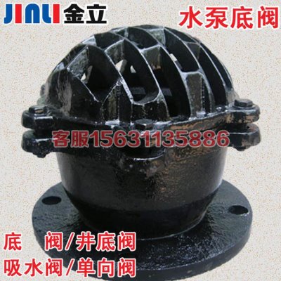 极速H42Xe-10法兰底阀止回阀 抽水泵吸水底阀DN50 65 80 100 150