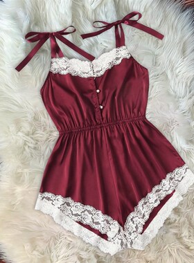 极速Setc V-neck Sleepwear Summer Home Wear Sleep Wear For Wo