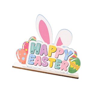 Lxetter Decoration Easter Supplie Statue Party Sign 极速Wood