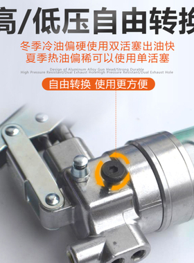 极速黄油枪手动高压省力双压透明600BCC900CC自吸式挖掘机重型牛