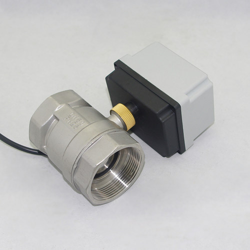 新品不锈钢耐酸碱防k水防潮三线二控一控水气电动球阀12V24V220V4