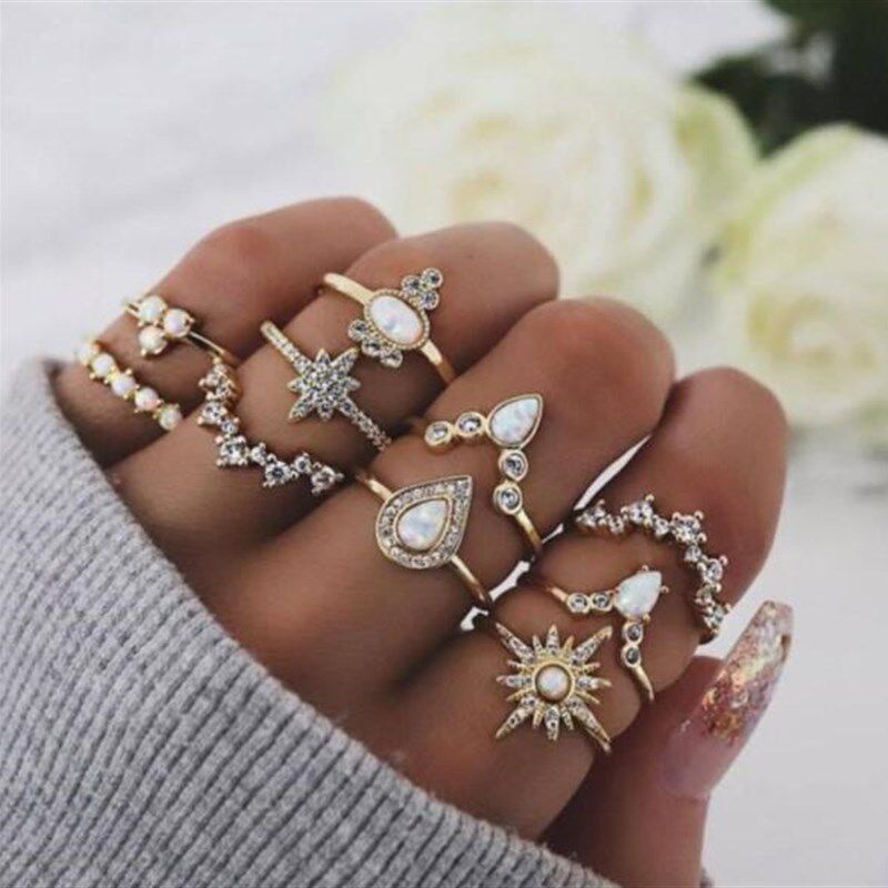 极速5pcs set fingerq ring women accessory joint rings
