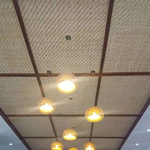 极速装修吊顶竹席子工地竹席装墙装饰竹席农家乐R民宿酒店田园风