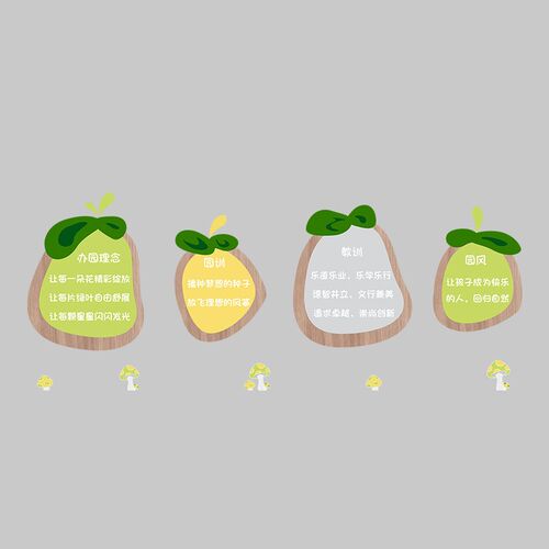 新品幼儿家园环创材料主题墙面楼梯E大厅装饰半成品文化互动贴纸