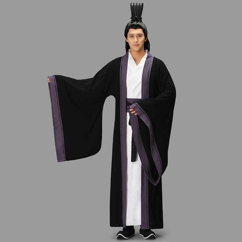 极速古代服装秦汉时期古s装舞台装道士服群演老者影视剧武侠张三