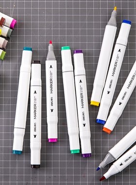 极速DELI 70801 Felt Pen Marker 12/24/36/48/60 CoTlors Twin T