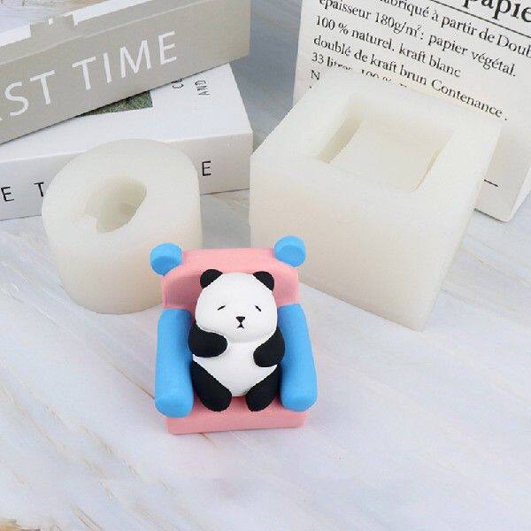 极速3d Rabbit Shape Silsicone Mold DIY Fondant Plaster Candl