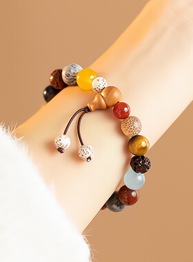 新品普陀山十八籽手串十八子多宝菩提佛珠手M链18籽手持本命年护