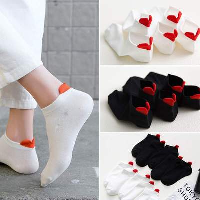 极速Summer thin socks Japanese fashion couple ear SockZs Bla