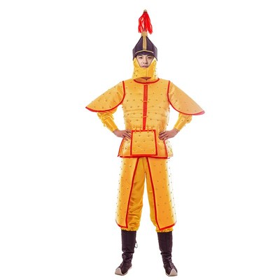 极速清朝八旗盔甲服饰o满旗将军盔甲可穿正黄旗盔甲真人演出服装