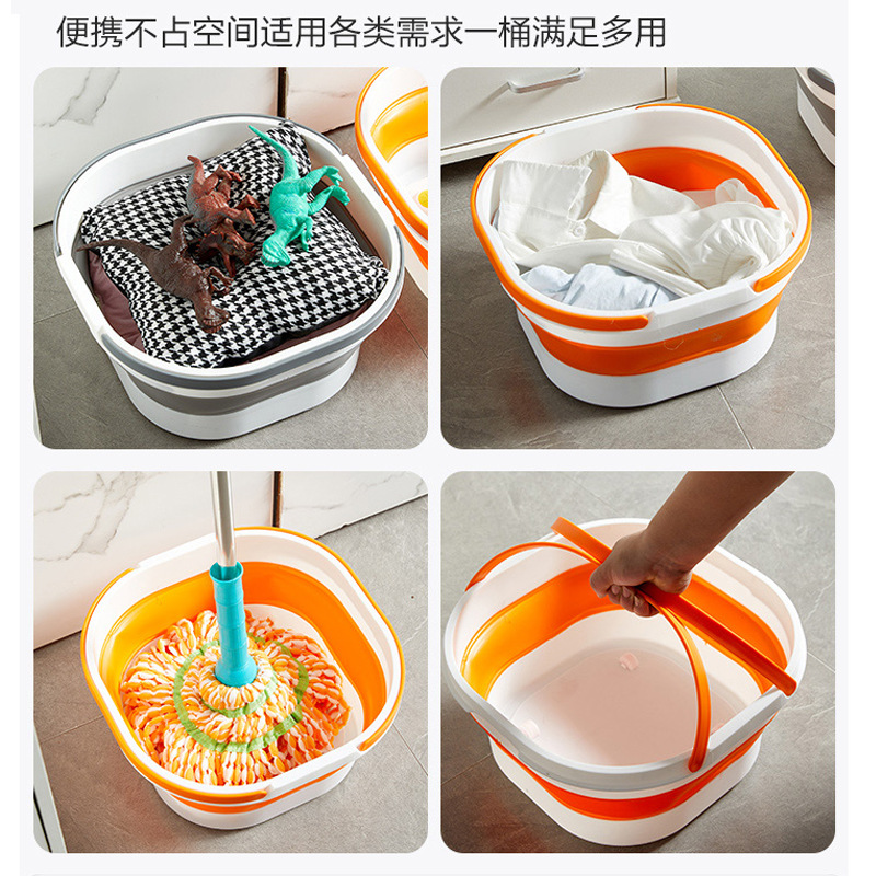 极速可折叠水桶三角拖把桶收纳z可携式储水家用洗涮拖布地洗车塑