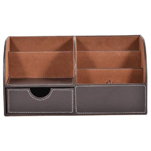 新品PU Leather Deosk Organizer With 4 Compartments,