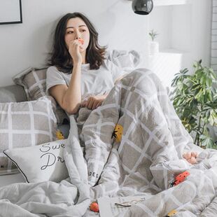 极速新款夏凉被被春夏薄被子夏季踏花被I芯双人床上用品可机洗棉