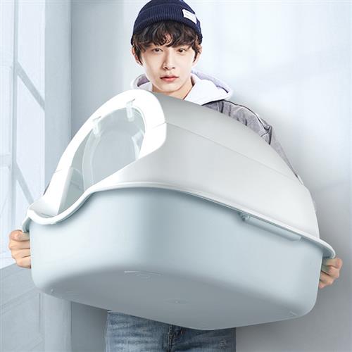 极速猫砂盆全封闭超大号隔臭防带砂外溅特大O号沙盘厕所封闭式猫