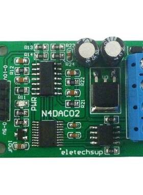 极速12V RS485转DAC数模转换模块5V 12V M4-20MA电压电流模拟量输