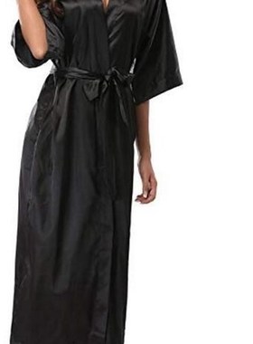 极速Silk Satin Long Robet Kimono Bath Robes women Sexy Bathr