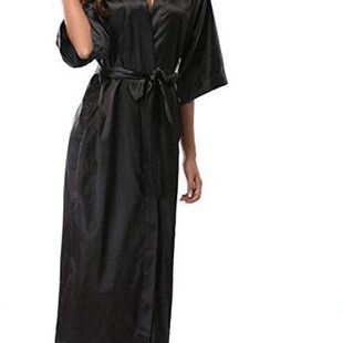 极速Silk Satin Long Robet Kimono Bath Robes women Sexy Bathr