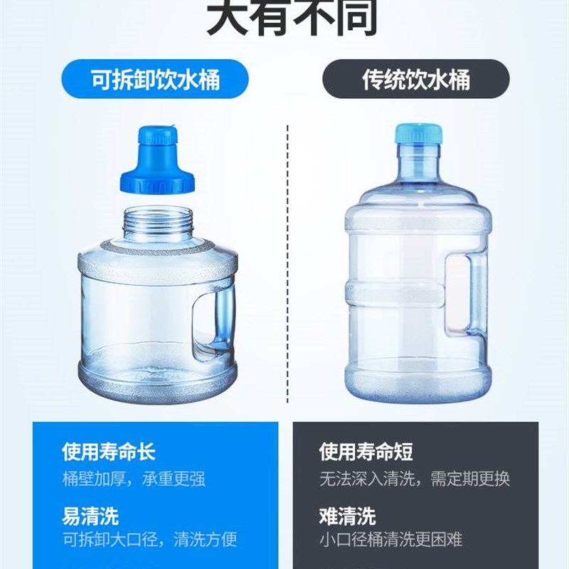 极速宽口可拆洗家用饮水机纯净矿泉水桶H空桶手提塑料pc饮用桶装