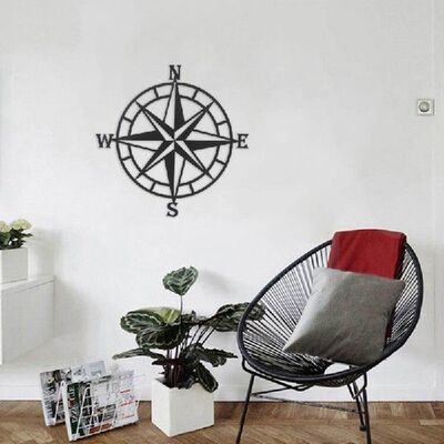 极速11 Inches Metal Decorative ANautical Compass Wall Decor