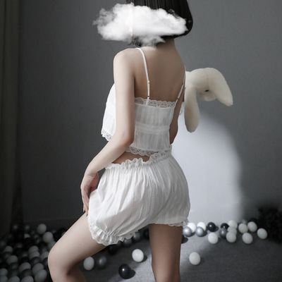 极速Vintage Sexy Royalr Style Chest Wrap Set Nightgown Linge