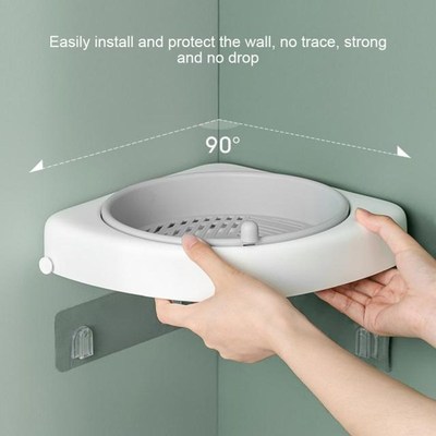 极速RecabLeght Bathrooms Shower Corner Shelf Wall Mount Tria
