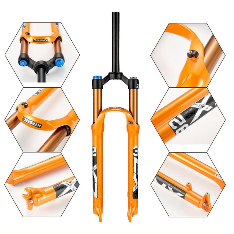 极速自行车骑行装i备登山车前叉 26/27.5/29寸自行车气叉金管 避