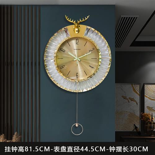 极速新品2022新款创意大气t钟表挂钟饰 北欧P轻奢挂钟客厅家用简