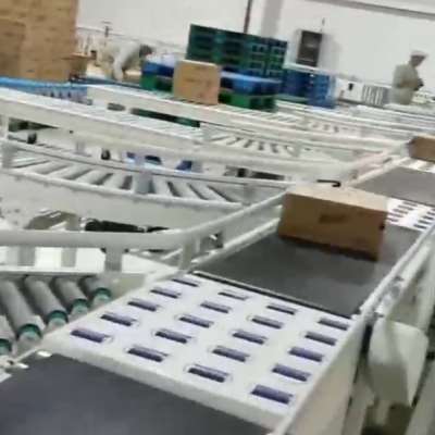 新品厂销c厂促快递n物流分拣流水线自动化滚筒输送机设备品