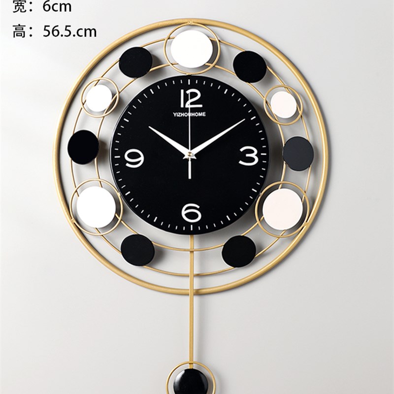 极速新品简约现代客厅网红挂钟家B用时尚静音时钟儿童房W饭厅墙上